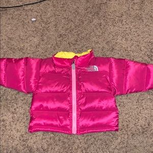 The north face, baby girl jacket, size 0-3 months
